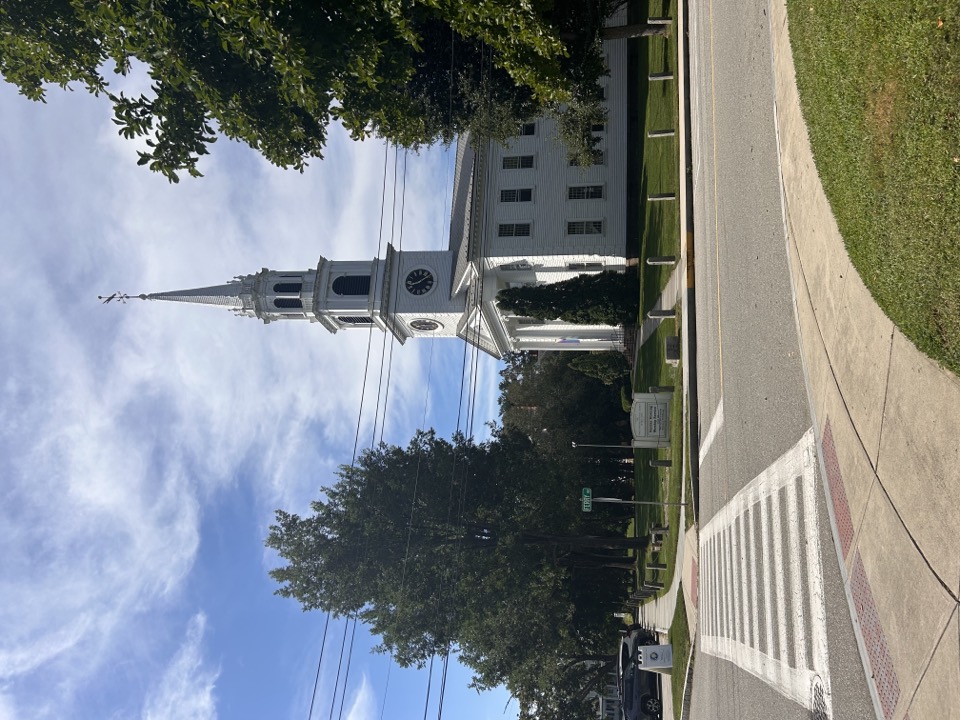 The First Congregational Church of Old Lyme, from the corner of Ferry Road.